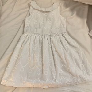 Janie and Jack white embroidered dress size 6